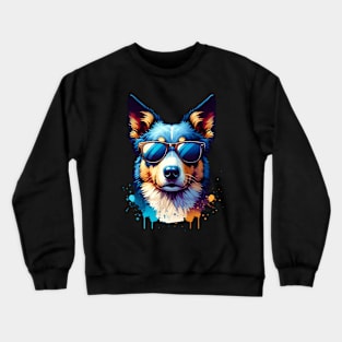 Watercolor Cool Australian Kelpie Crewneck Sweatshirt